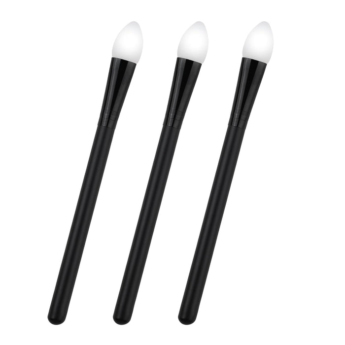 3 Pcs Silicone Makeup Applicator Shadow Brush Eyeshadow Applicators Eyeshadow Brush Lip Mask Makeup Brushes for Liquid Eye Shadow Applying Cream