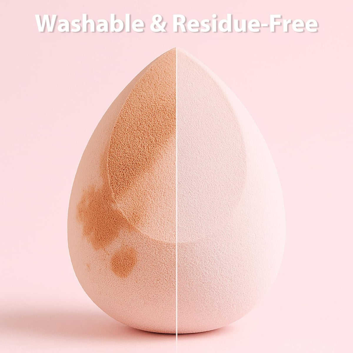 Makeup Sponge Set Foonbe Blender Sponges 7 Pcs for Liquid, Cream, and Powder, Latex Free, Multi colored Beauty Sponges with 1 Mini Sponge, Vegan & Cruelty-Free